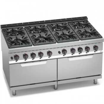 GAS COOKER 8 BURNERS ON TWO...