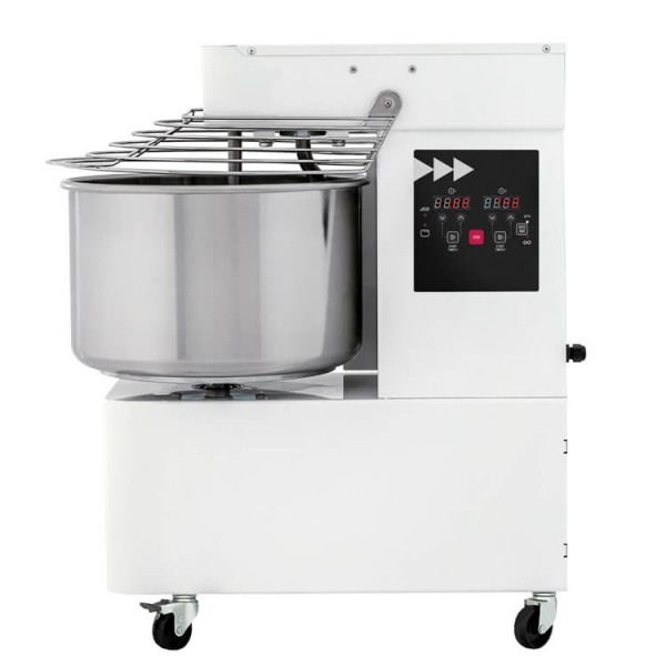 Ipastatrice a spirale digitale 60 L 48 kg con ruote e timer | IBD60