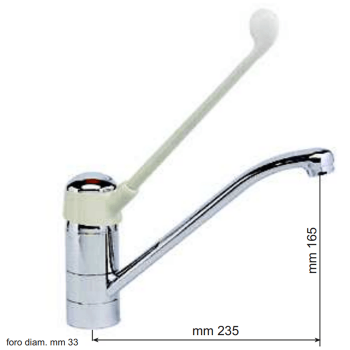 LEVER MIXER cm. 27 IN GRAY PLASTIC