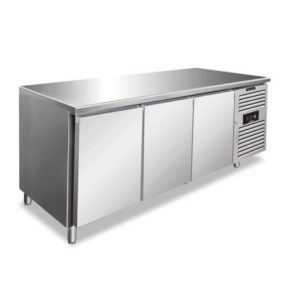 Tavolo congelatore 3 porte per pasticceria -20°/-15° C | 202 x 80 x 86 cm